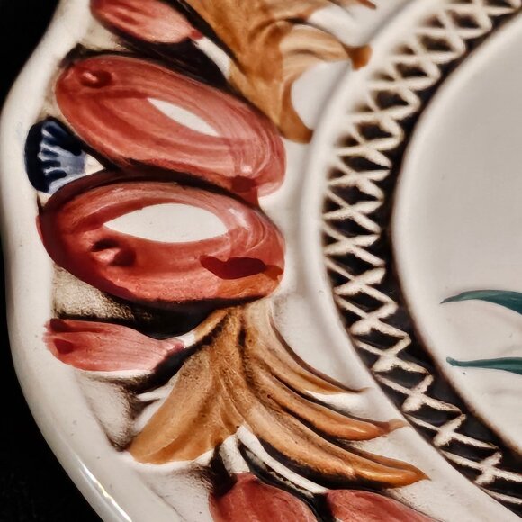 Large Vintage Decorative Turkey Platter, Thanksgiving, Holiday, Serving Platter - Picture 4 of 10